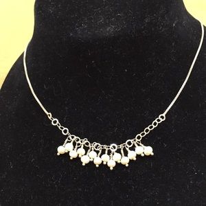 NWOT Italian sterling silver pearl necklace/choker